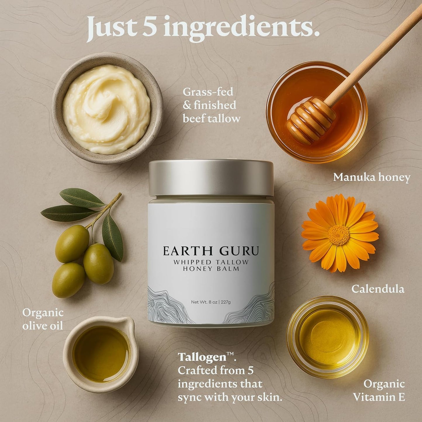 Earth Guru Whipped Tallow And Honey Balm