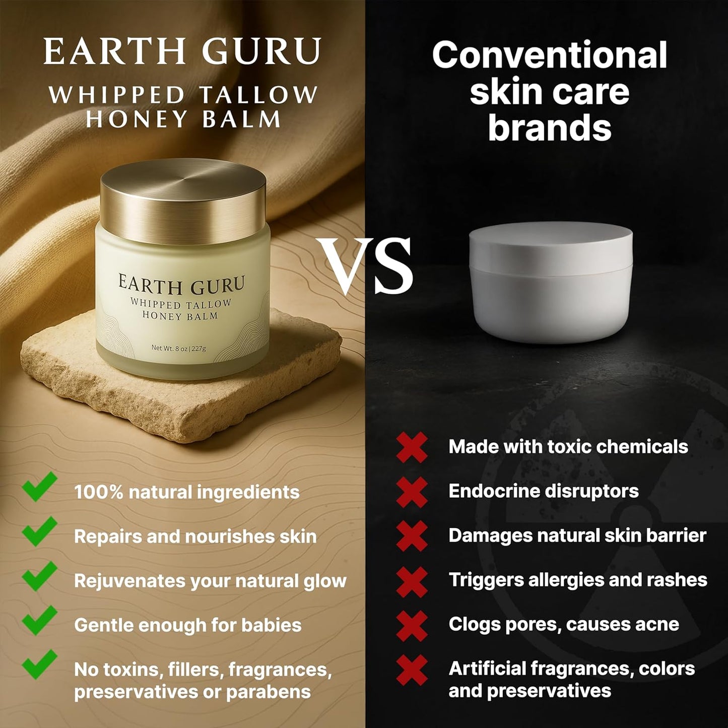 Earth Guru Whipped Tallow And Honey Balm